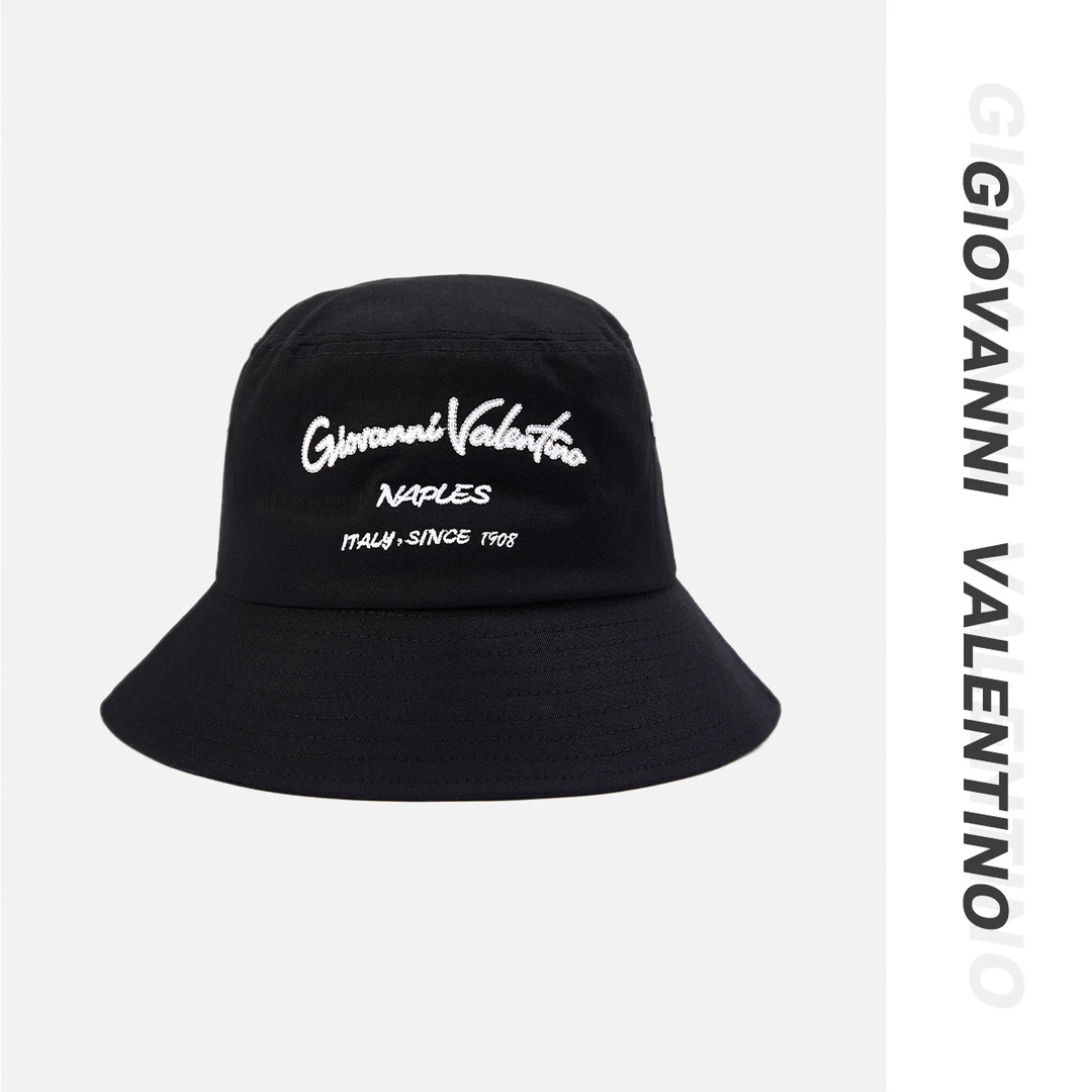 GIOVANNI VALENTINO/卓凡尼·华伦天奴纯棉渔夫帽高端时尚遮阳帽
