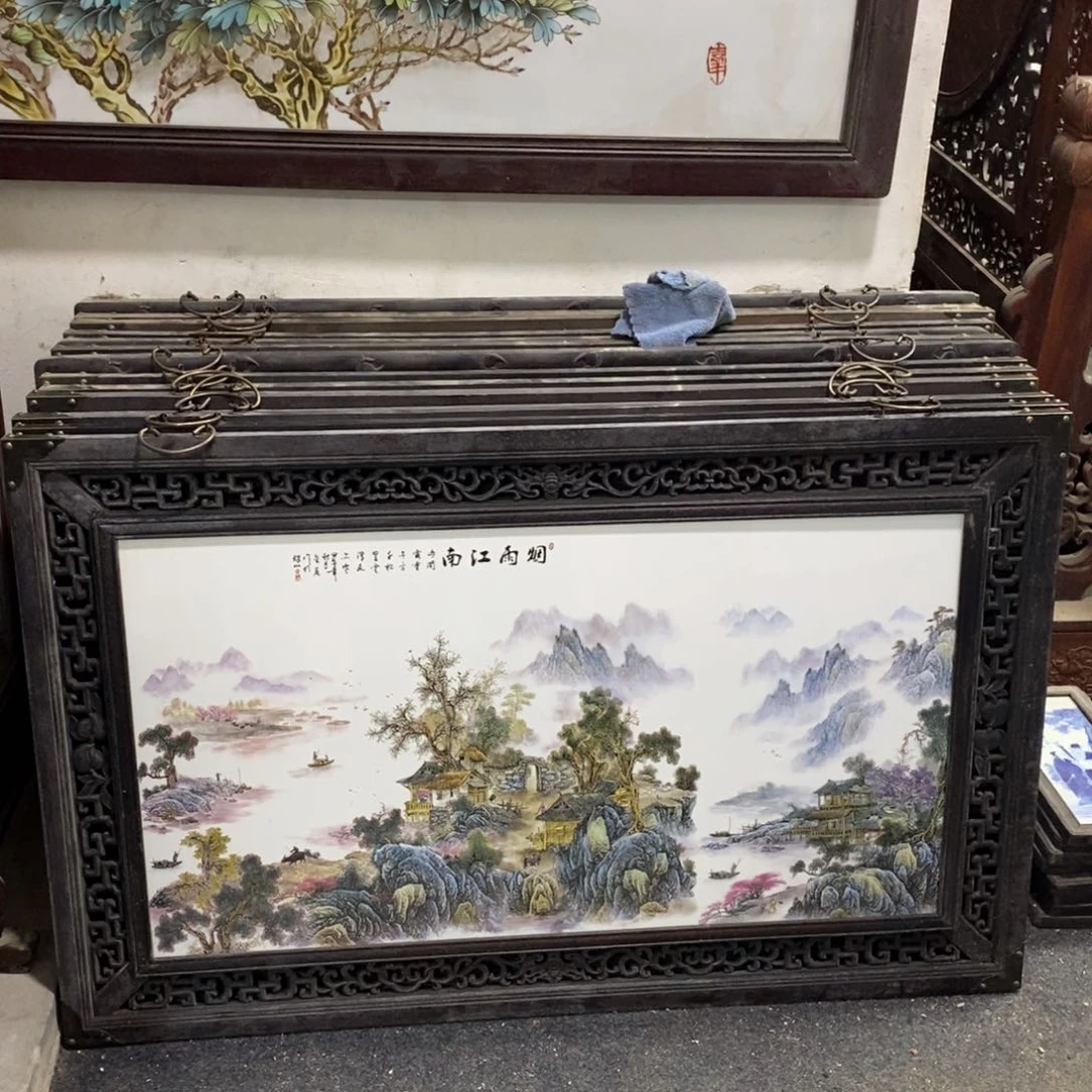 瓷片1.2*76*1景德镇瓷板画柴窑烧制