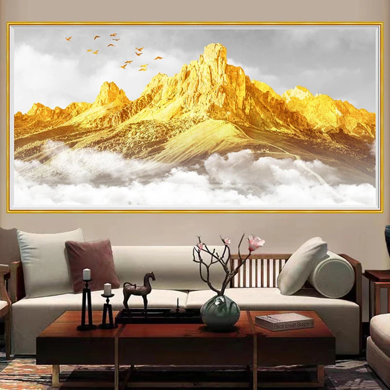 背靠金山夫妻主卧床头墙贴纸画卧室背景墙壁纸贴画自粘装饰画