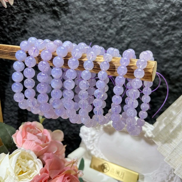 【晶澜月】D058天然水晶 高品紫玉晶单圈手串 多样性发其一
