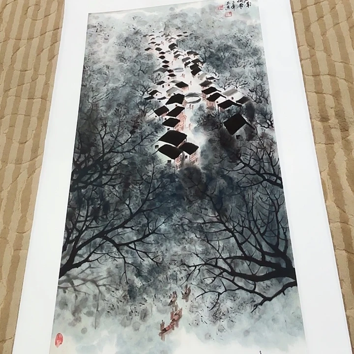 国画花鸟等图案和三尺