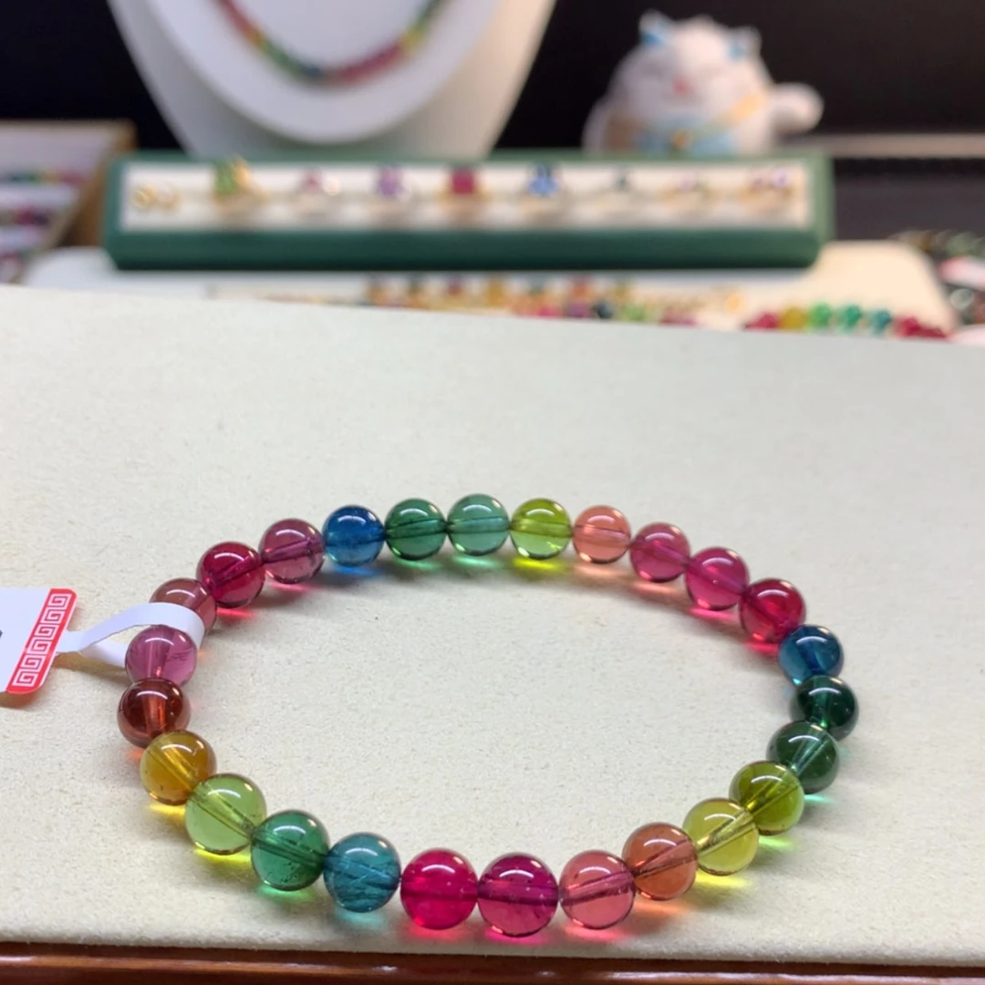 【闪购商品】碧玺手串未镶嵌浓艳色标7.3mm