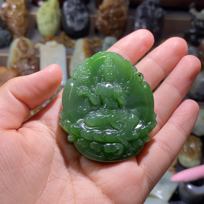 【闪购商品】和田玉未镶嵌挂件?*彩