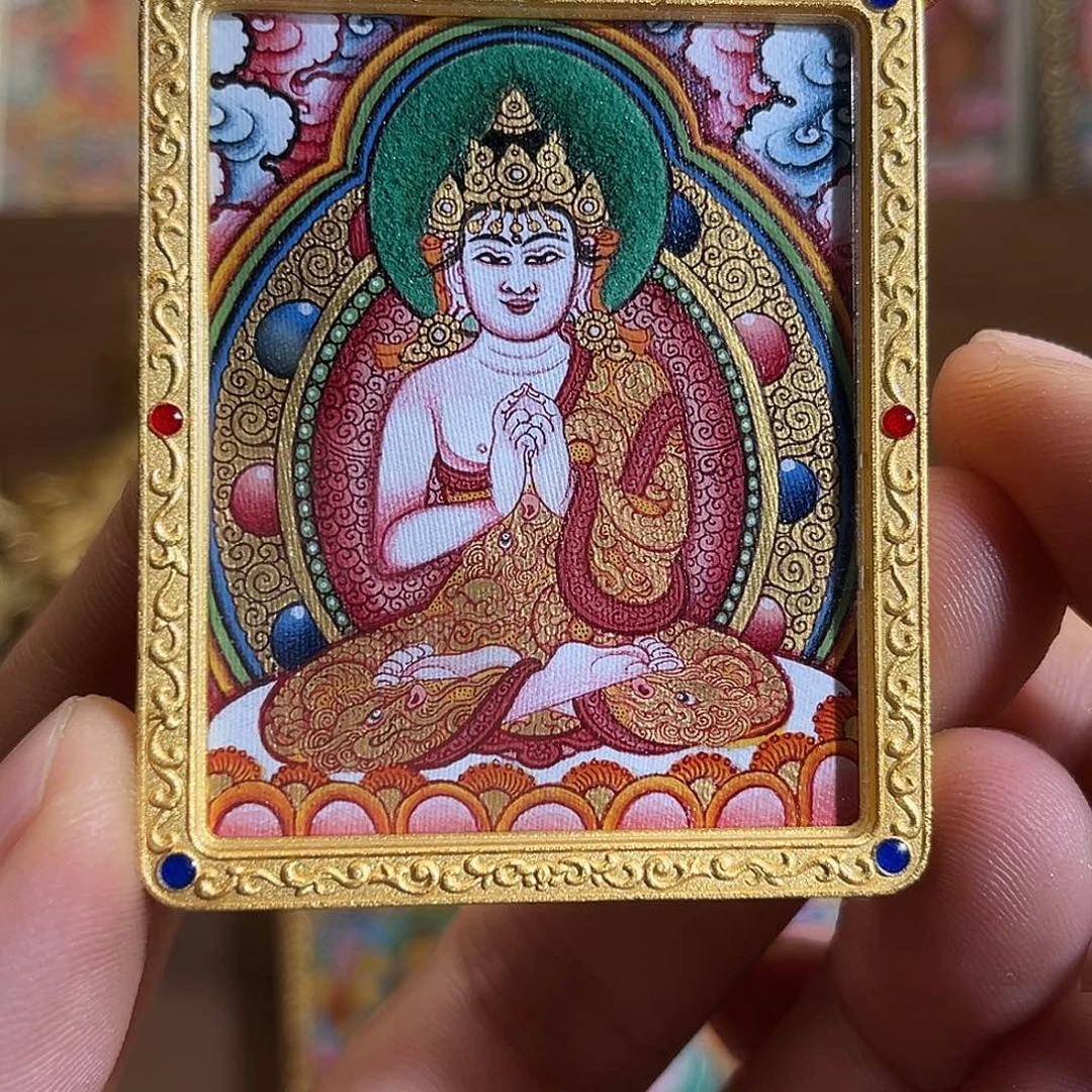 吊坠青海热贡纯手绘大日