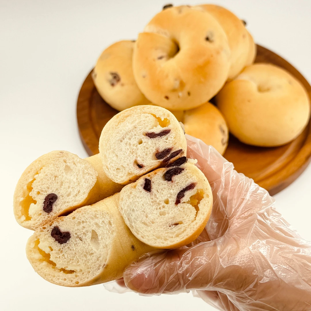 【晨鸢新品】手作贝果面包5个装多口味选择早餐必备