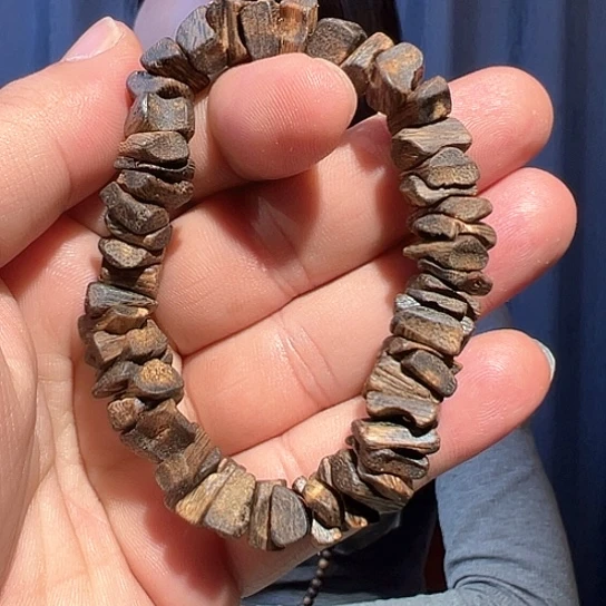 沉香手串?**?紫棋沉水蛇骨1.0多样性发货1条