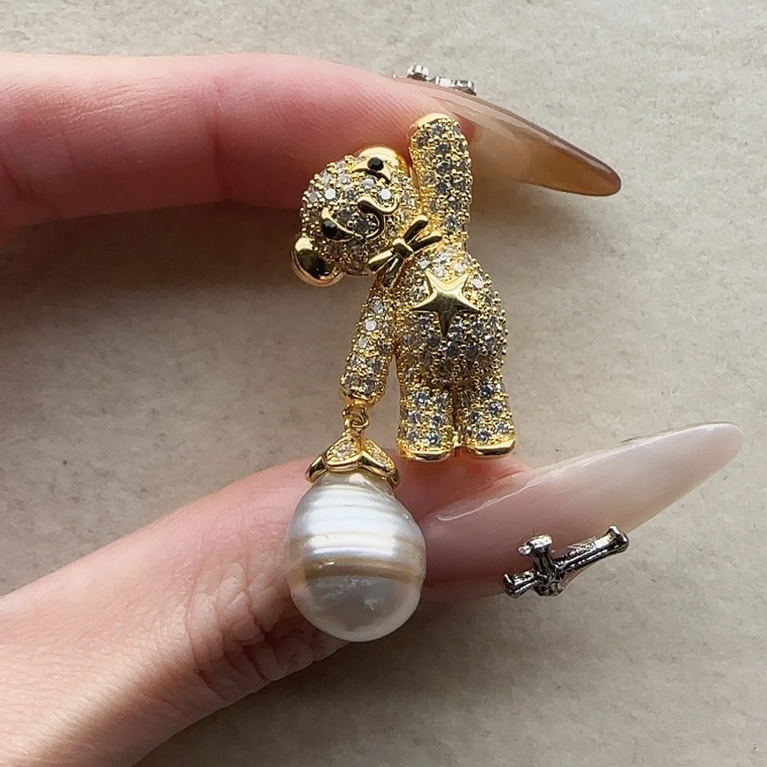 胸针3未镶嵌海水珍珠