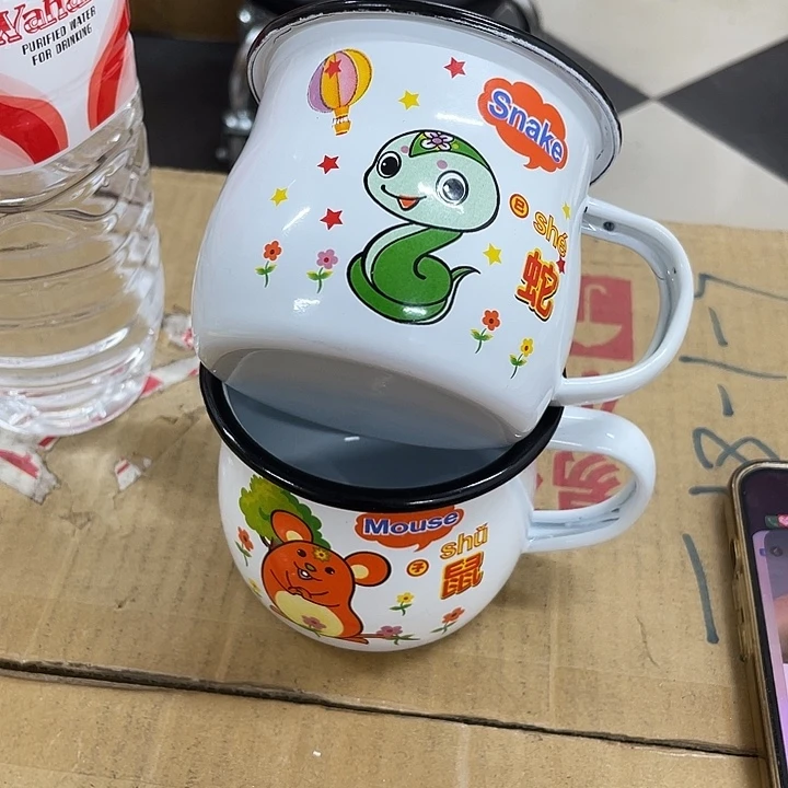 8公分珐琅搪瓷杯子卡通1个