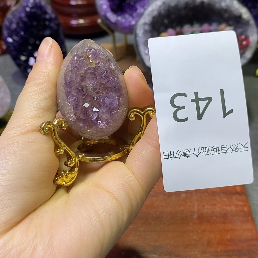 未镶嵌紫晶珠宝半成品