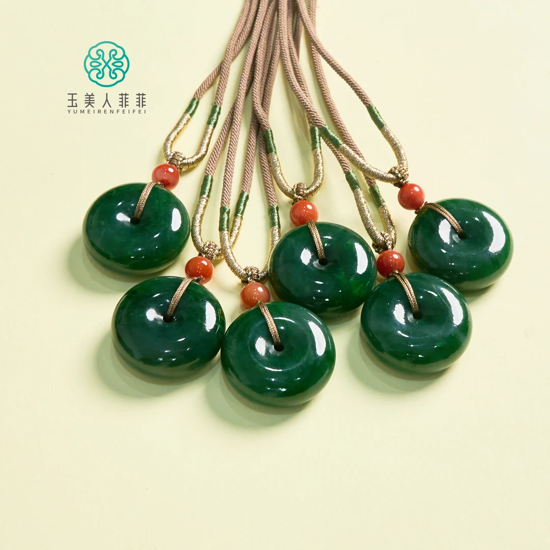 石惑珠宝*和田玉平安扣吊坠约30mm/多样性发一-赠绳