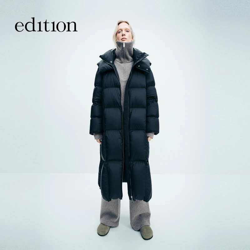 【轻暖系列】E+轻生活edition冬款长款鹅绒泡芙羽绒服#EBD4EIN014