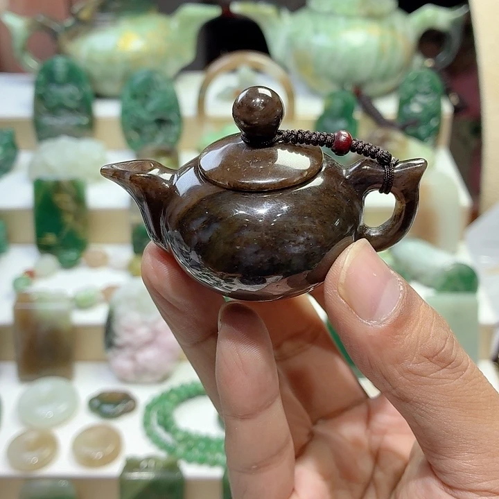 未镶嵌独山玉把把壶