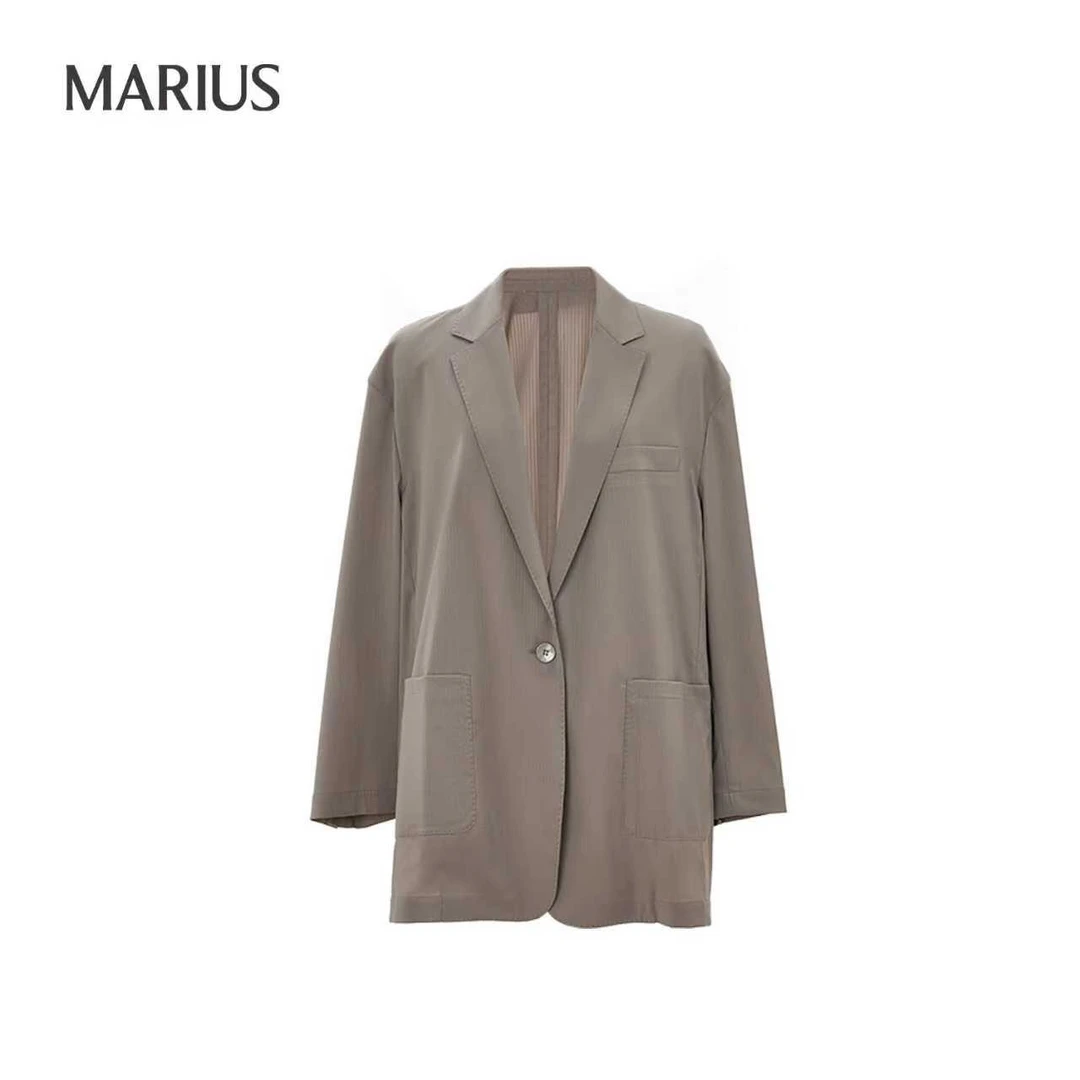 MARIUS“预言家2.0”老钱风简约静奢西装半裙八分裤套装