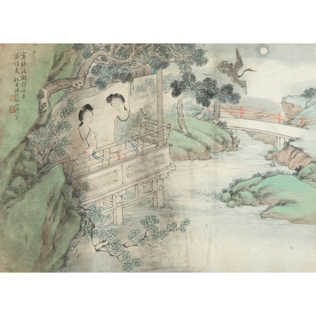 18804、潘振镛（清） 望月图【宣德188拍卖】