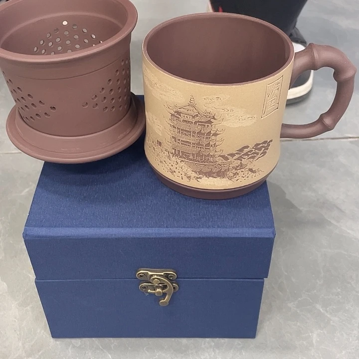 茶杯紫砂粉浆三件套