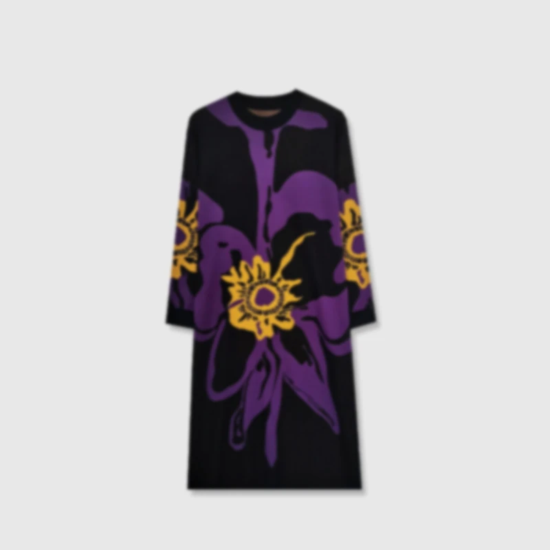 [盛开]女士宽松连衣裙中长款毛衣裙气质休闲女装1ZL0125369