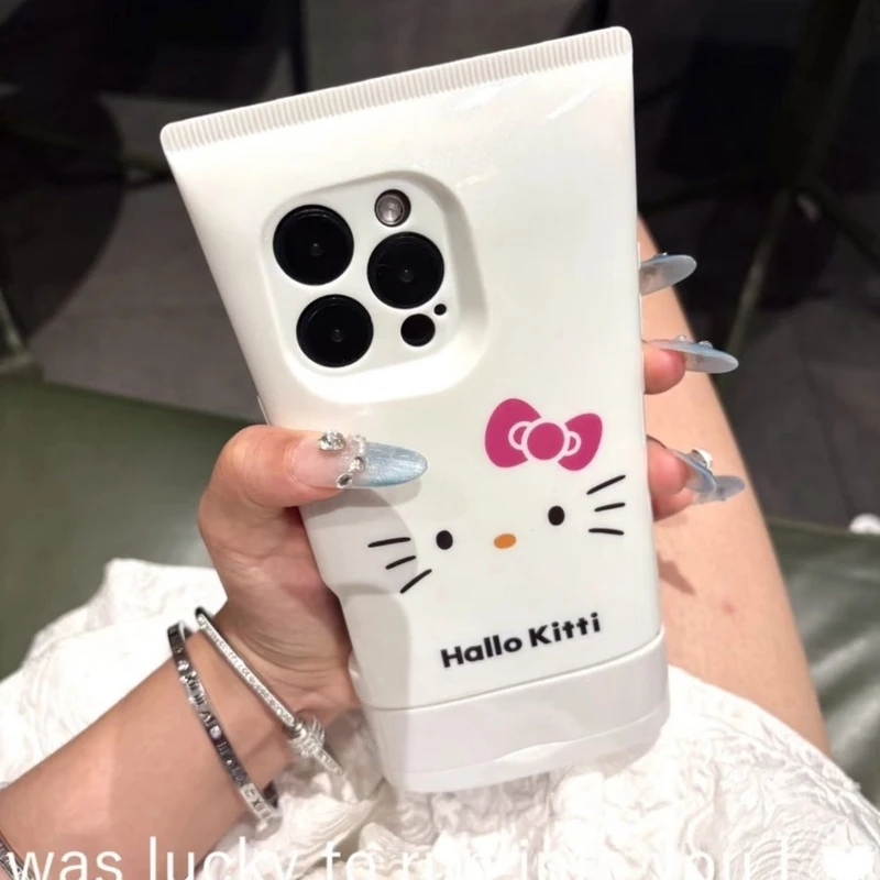 全包可爱KT猫洗面奶造型适用iPhone15苹果16手机壳14promax13