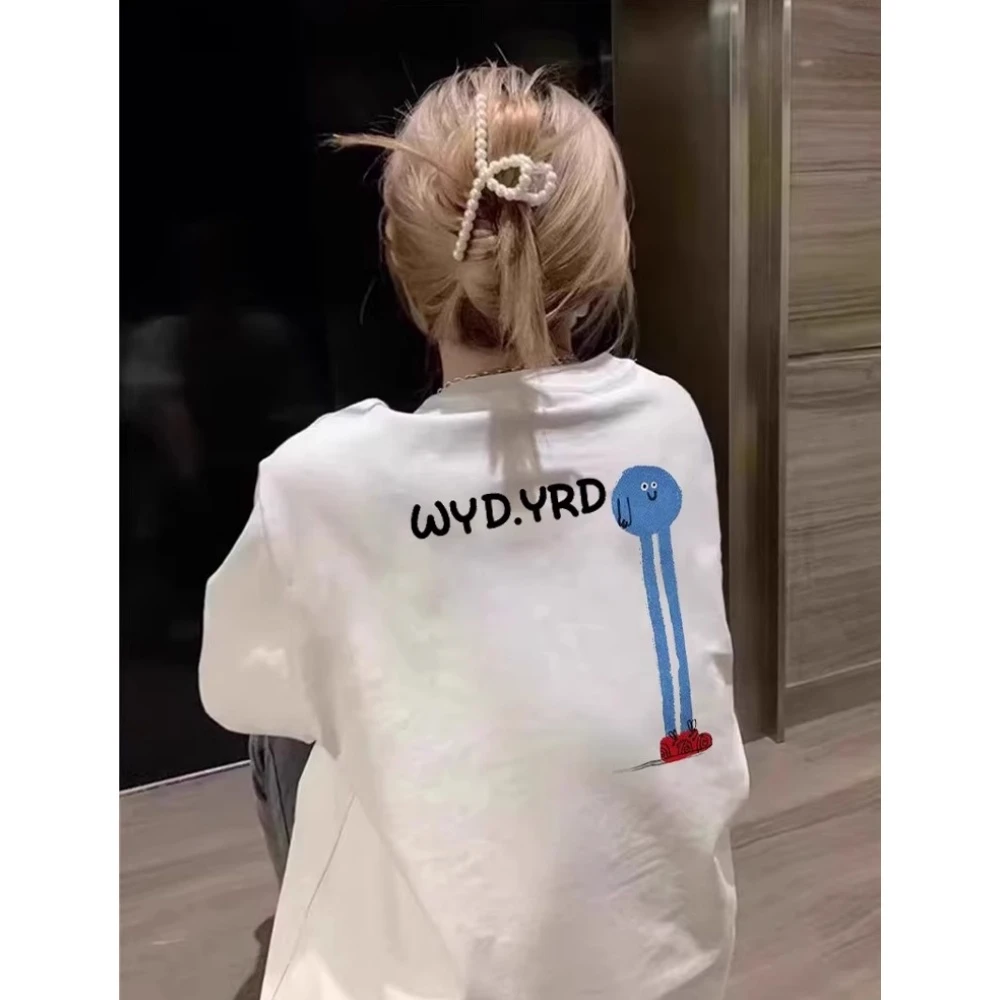 【匡宁】DY103美式潮牌重磅260G纯棉重工印花夏短袖T恤宽松上衣男女