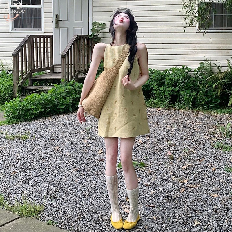 富家千金感法式钉珠名媛小香风连衣裙女夏季流行爆款轻奢短裙