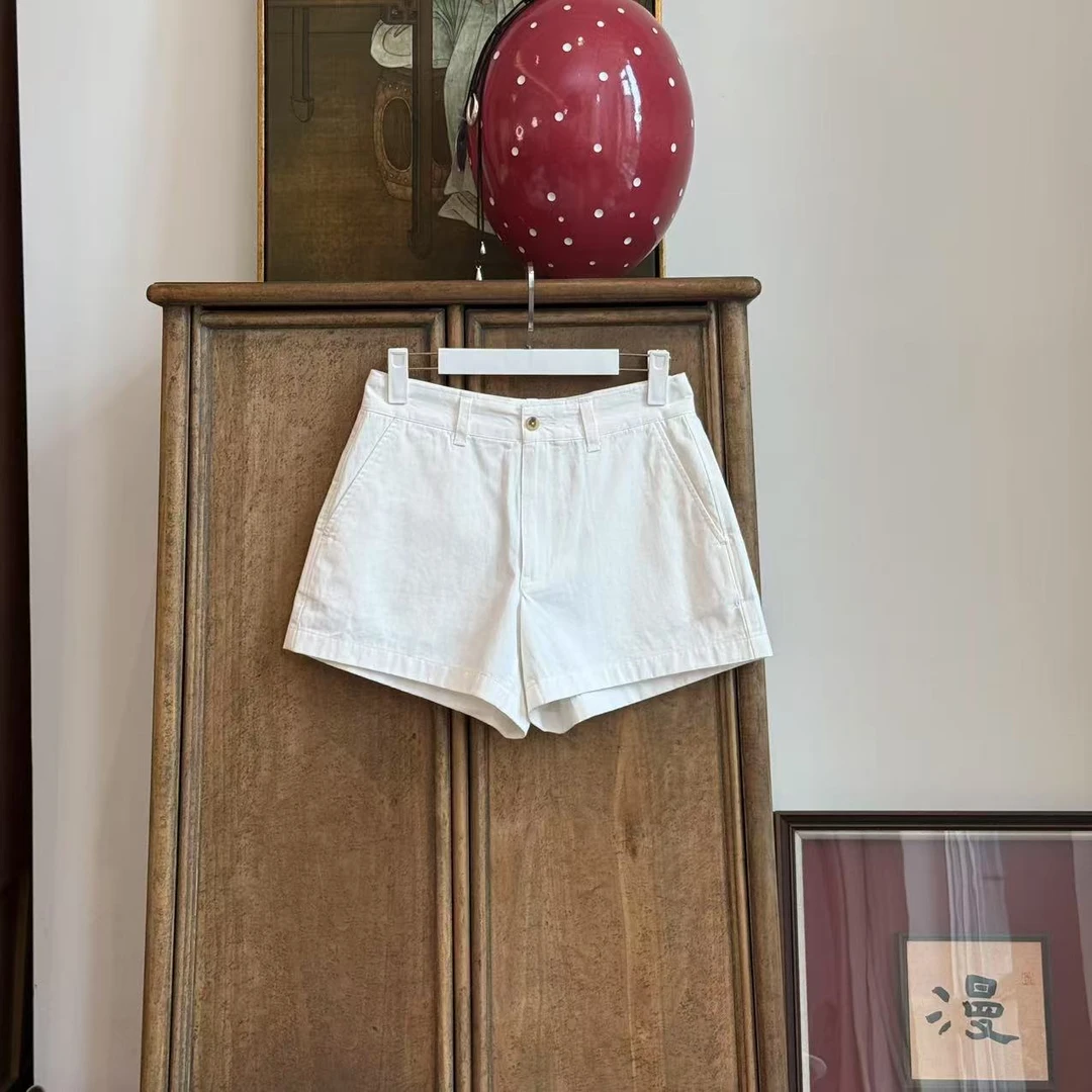 MYL 2025年夏季新款纯棉白色牛仔短裤休闲百搭时尚短裤