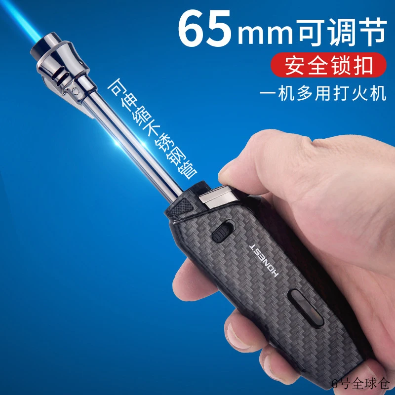 新款伸缩拉杆打火机创意个性点火枪厨用防风可充气耐用长手柄火机