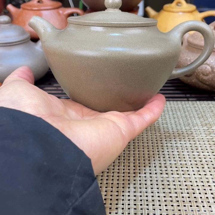 紫砂茶壶紫砂蟹壳青泥壶