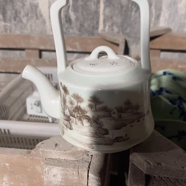 陶景德镇陶瓷山水壶