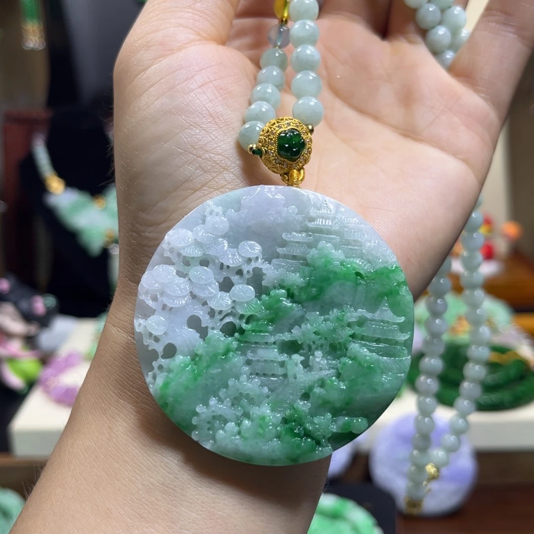 翡翠未镶嵌颈饰天然翡翠