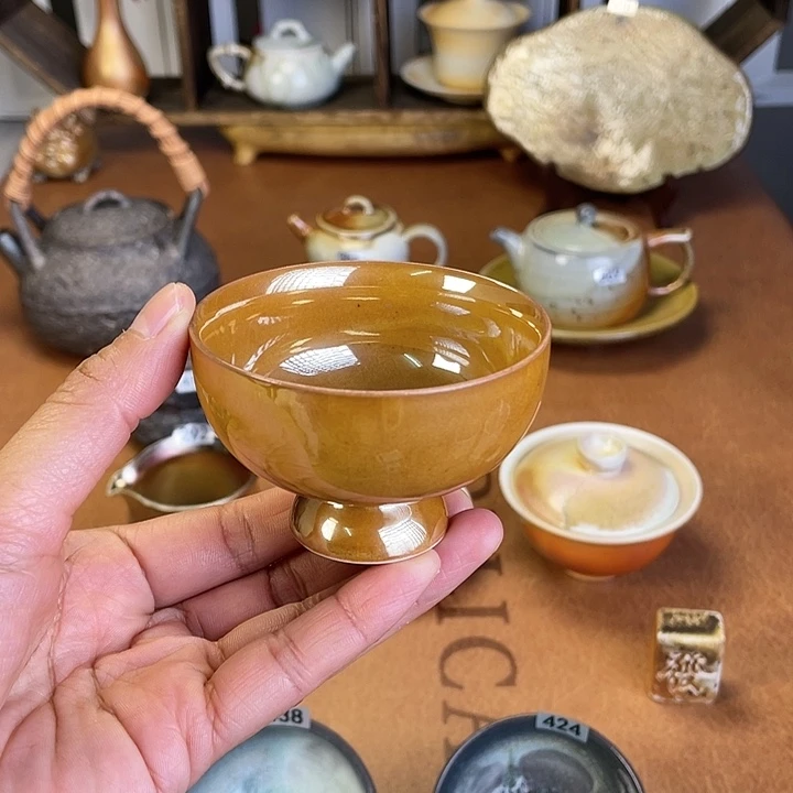 燃薪柴烧茶器志野杯