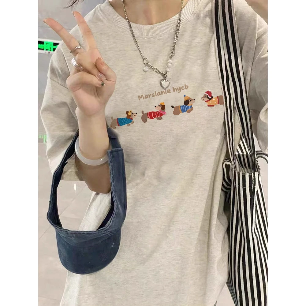 纯棉夏季美式卡通短袖t恤男2025新款小众设计感宽松半袖上衣体恤