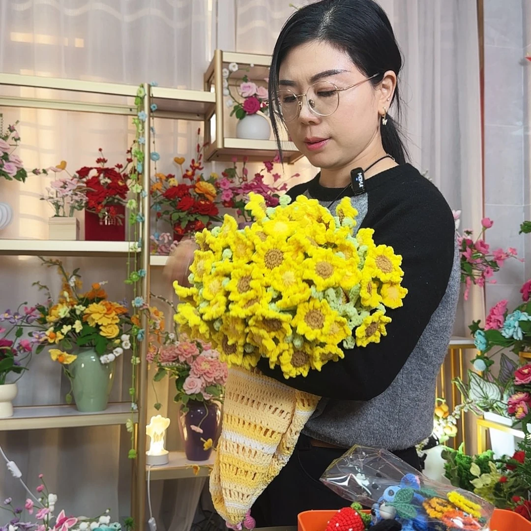 纯手工钩织手工钩织设计花毯