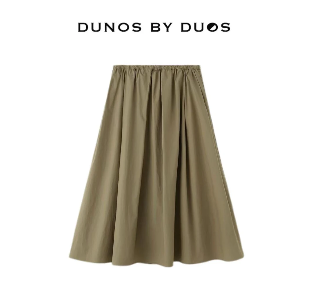 【A字半裙】微绉轻盈盐缩/PIMA棉 极简松弛好穿抽绳松紧腰A型半裙