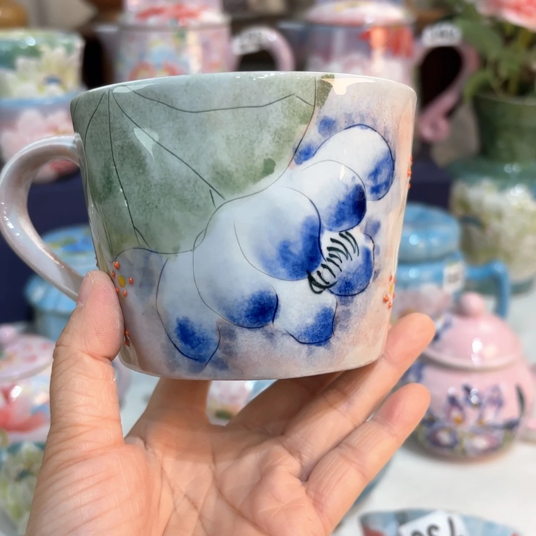 景德镇手绘高温釉下彩陶瓷茶具