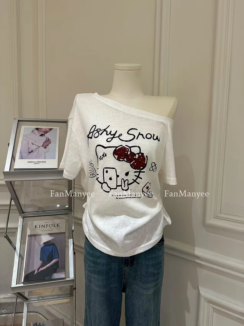 【230-400】TINMAN清款 高级精致韩版设计感百搭短袖上衣小众夏款