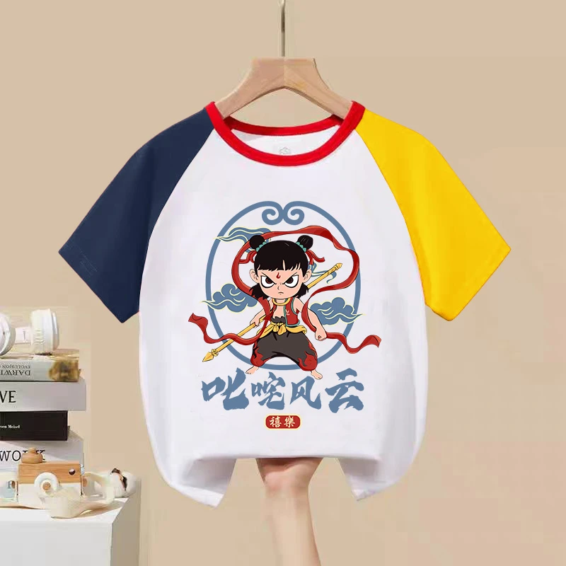 哪吒之魔童闹海儿童短袖T恤敖丙二次元周边儿童男童女童上衣半袖