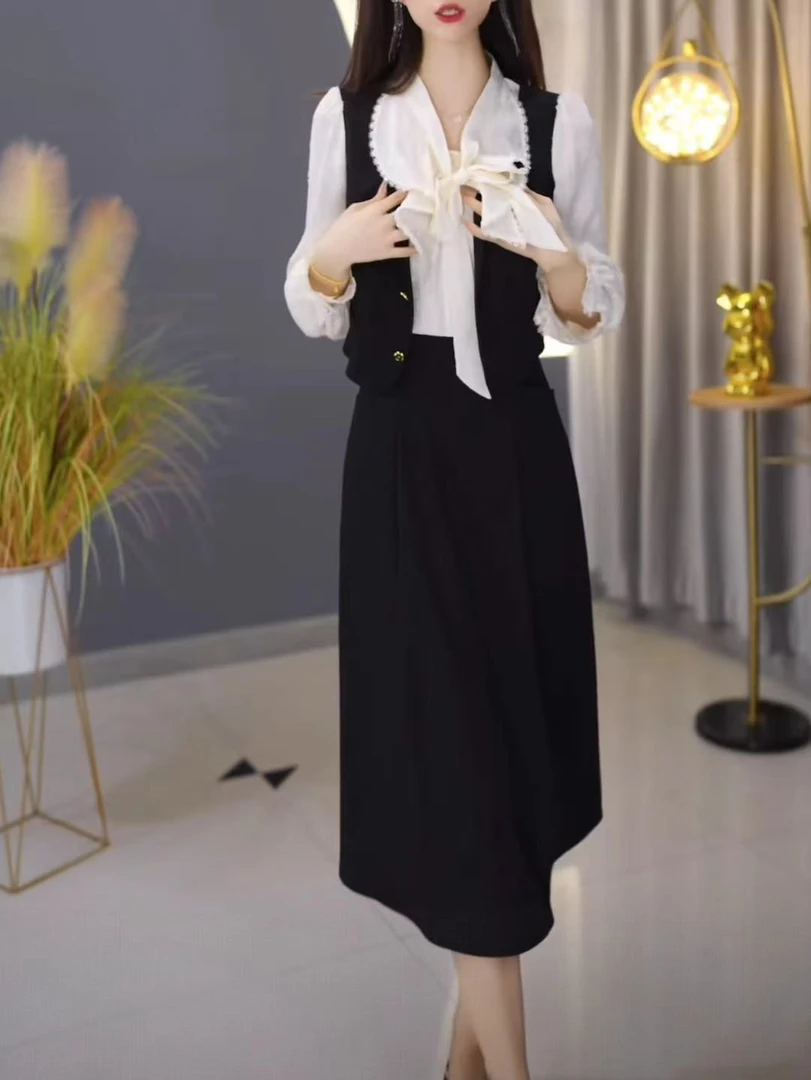 【连衣裙】C120图片色秋季新款优雅气质时尚减龄收腰显瘦连衣裙