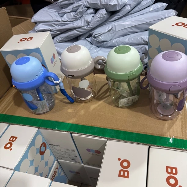 tritan材质高透简约便携式户外出行饮水杯吸管杯子