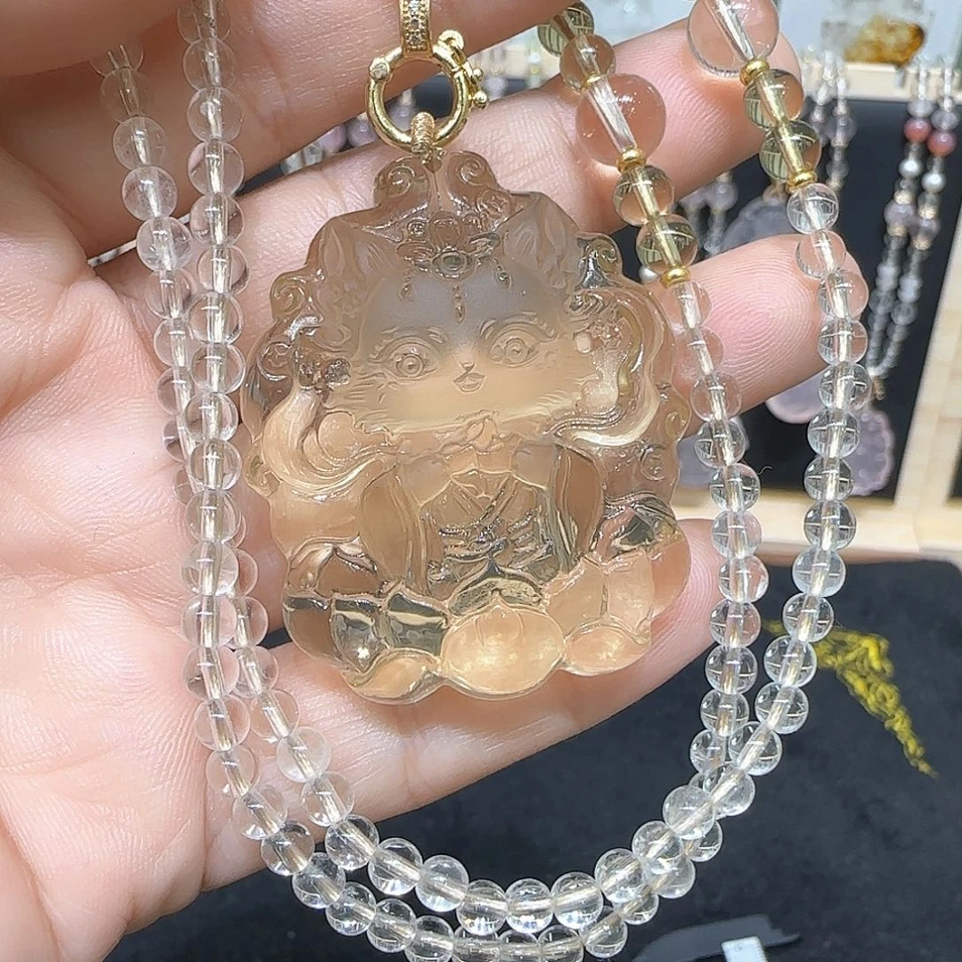水晶颈饰未镶嵌天然