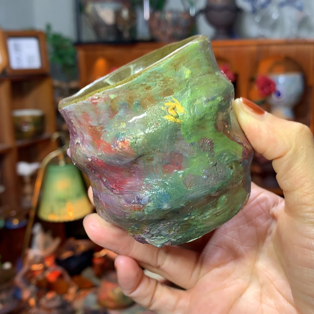 陶｜打翻调色盘 抽象油画主人杯