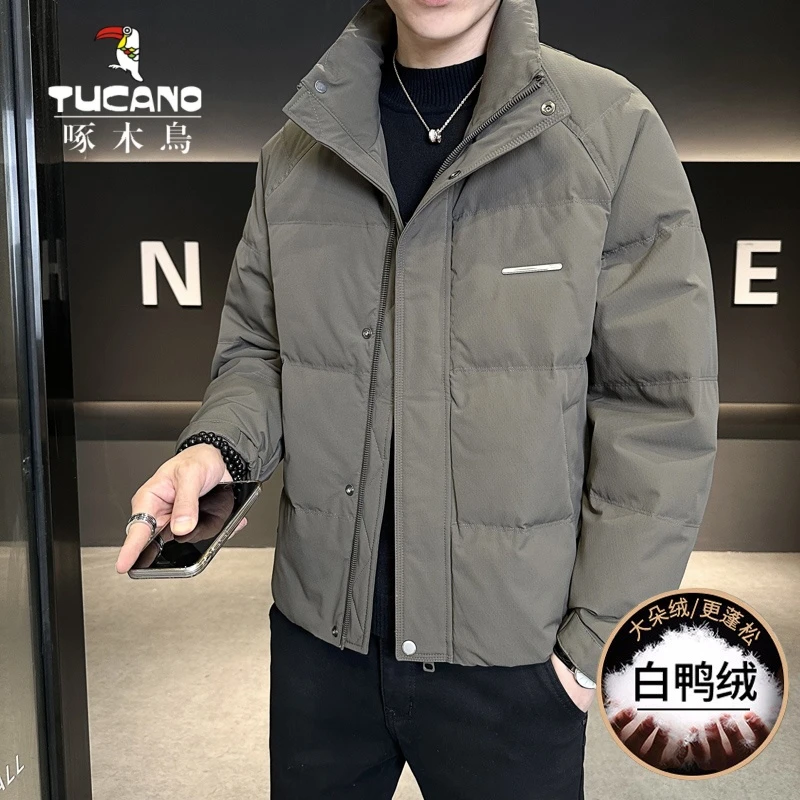 TUCANO/啄木鳥新款短款羽绒服百搭保暖立领冬季休闲白鸭绒羽绒服