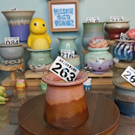 景德镇手工陶瓷盆 口6