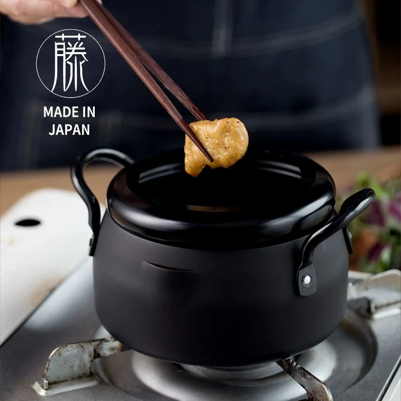 新款和平铁制油炸锅天妇罗锅家用加深