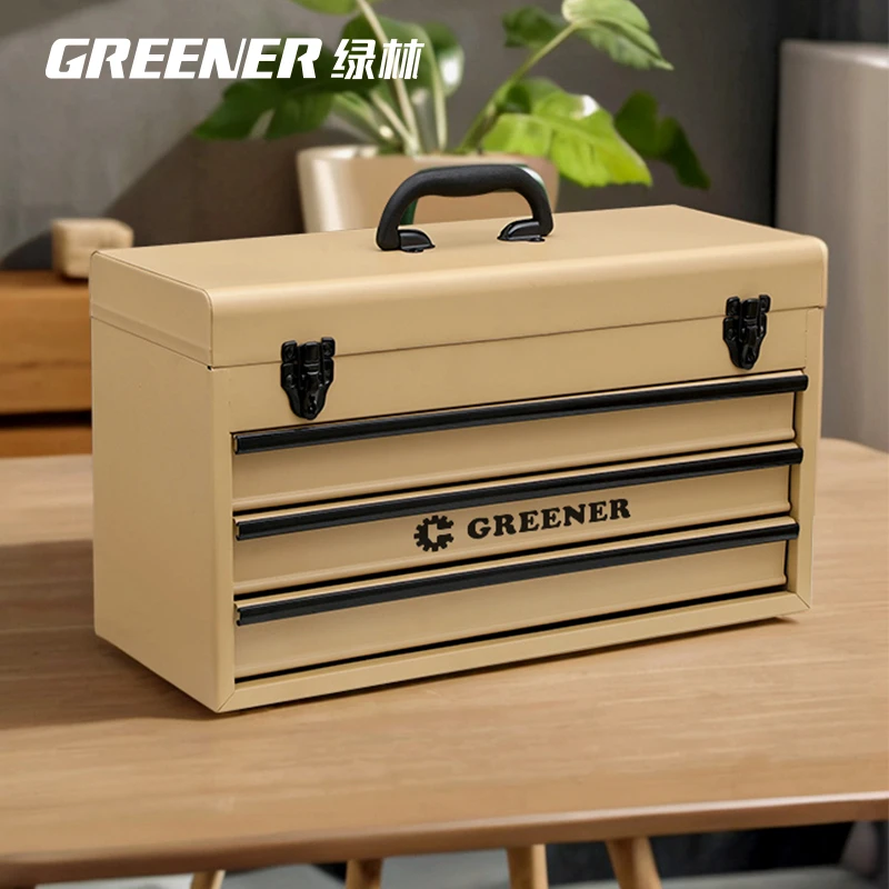 【GREENER收纳箱】绿林美式收纳盒多层金属工具抽屉式储物盒ins风