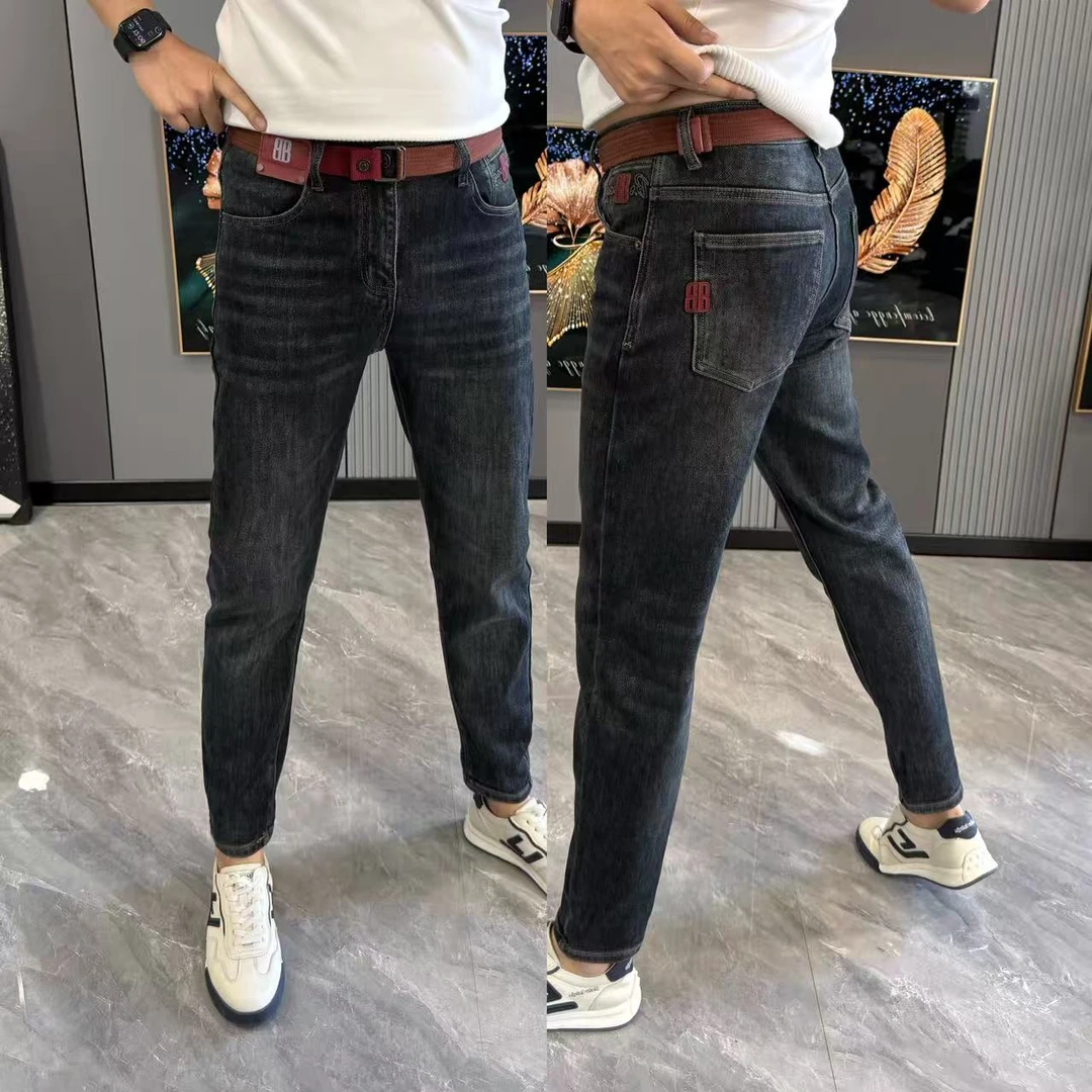 裤子男2025新款爆款牛仔裤男款深色牛仔裤男款爆款2025新款