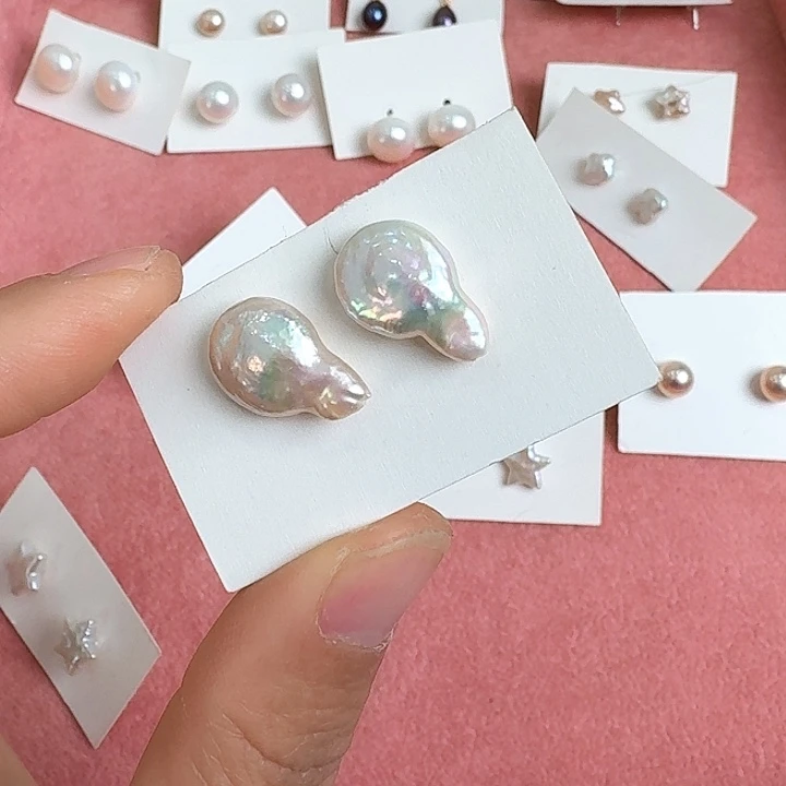 未镶嵌耳饰淡水珍珠