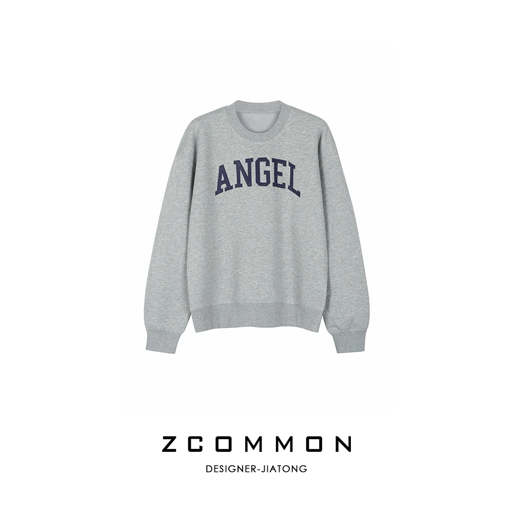 Z common阔板字母印花卫衣24-1052