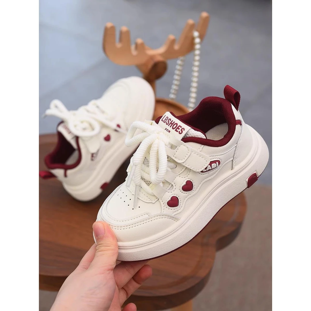 FAVMARTHA女童百搭小白鞋春秋儿童板鞋童鞋2025新款女孩鞋子白色