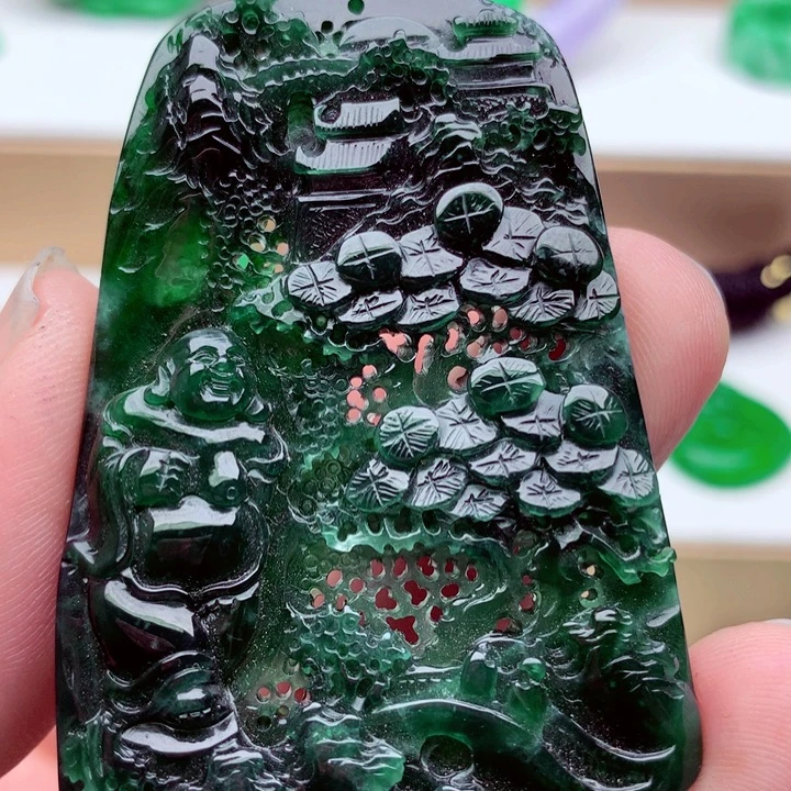 翡翠未镶嵌吊坠(不含链)