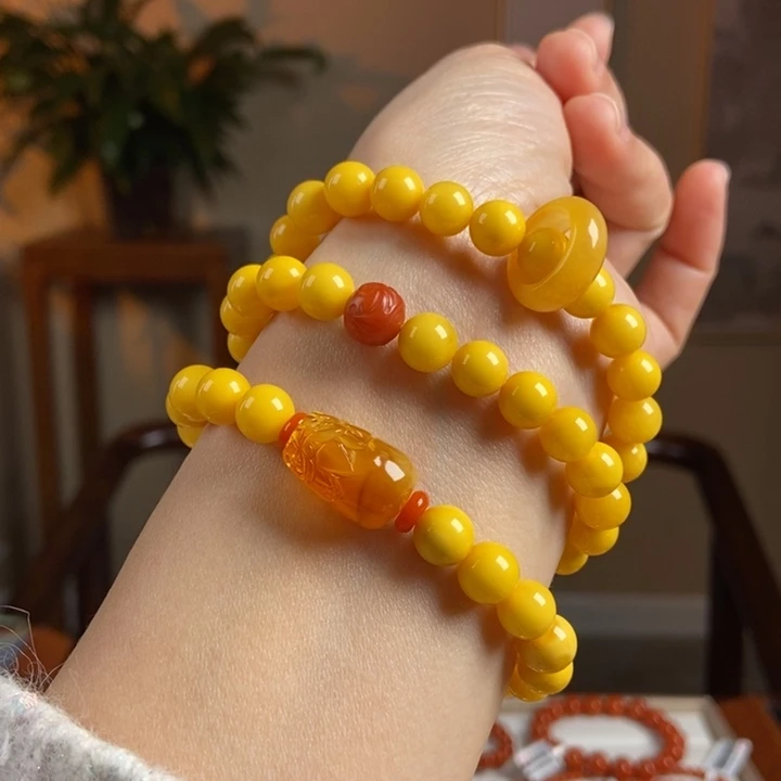 琥珀手链未镶嵌蜜蜡手串8
