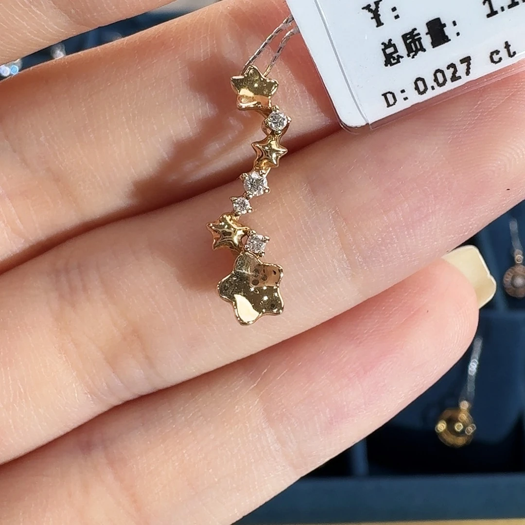 钻石颈饰18K金镶嵌